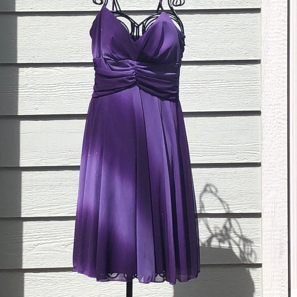 Mini purple sparkle dress